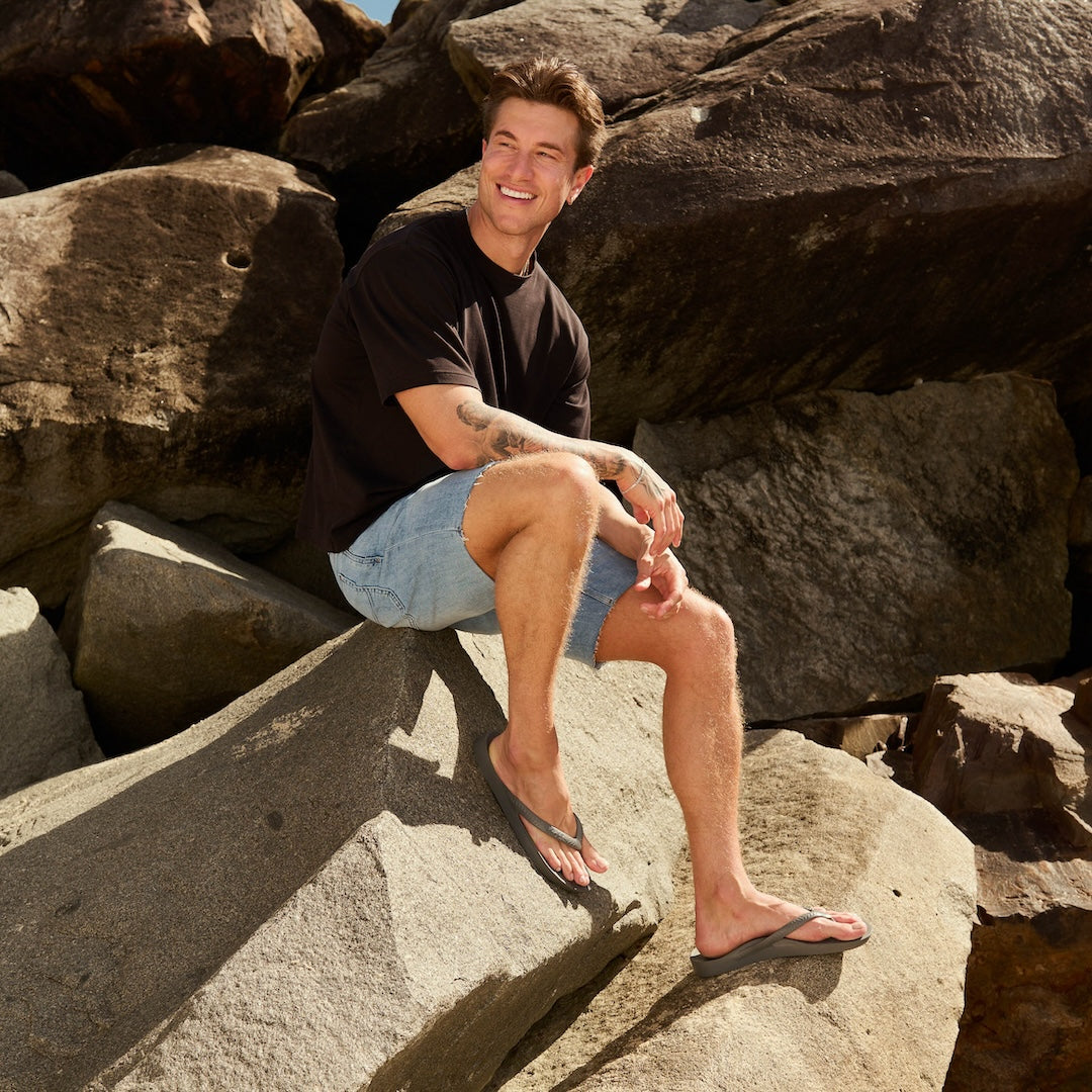 Arch Support Flip Flops - Classic - Charcoal - Image 6